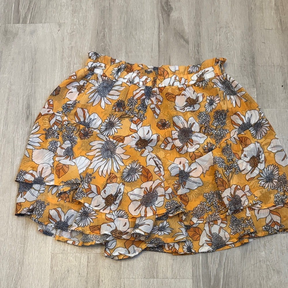 Floral Yellow Skirt